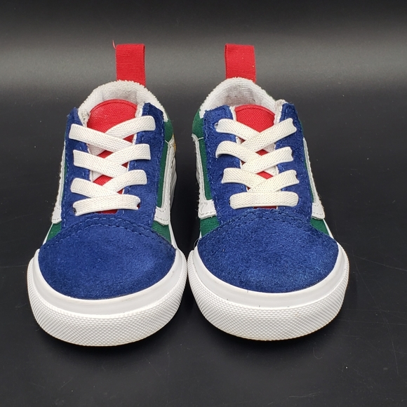Vans Old Skool Color-Blocked Suede and Canvas Sneakers Toddlers Size 5 - Picture 2 of 10
